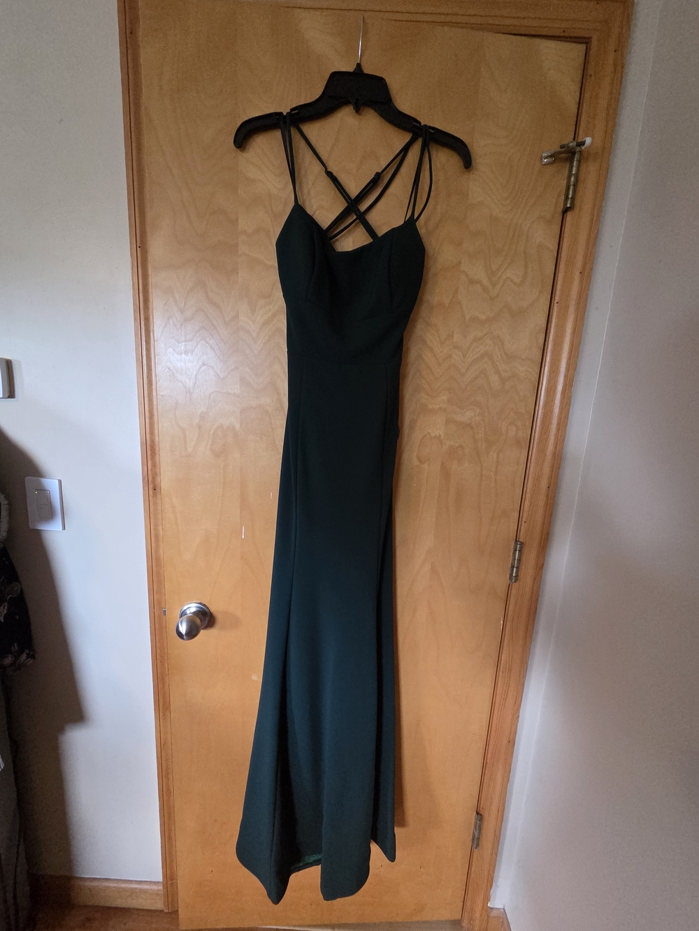 Windsor Hunter Green Strappy Prom Gown